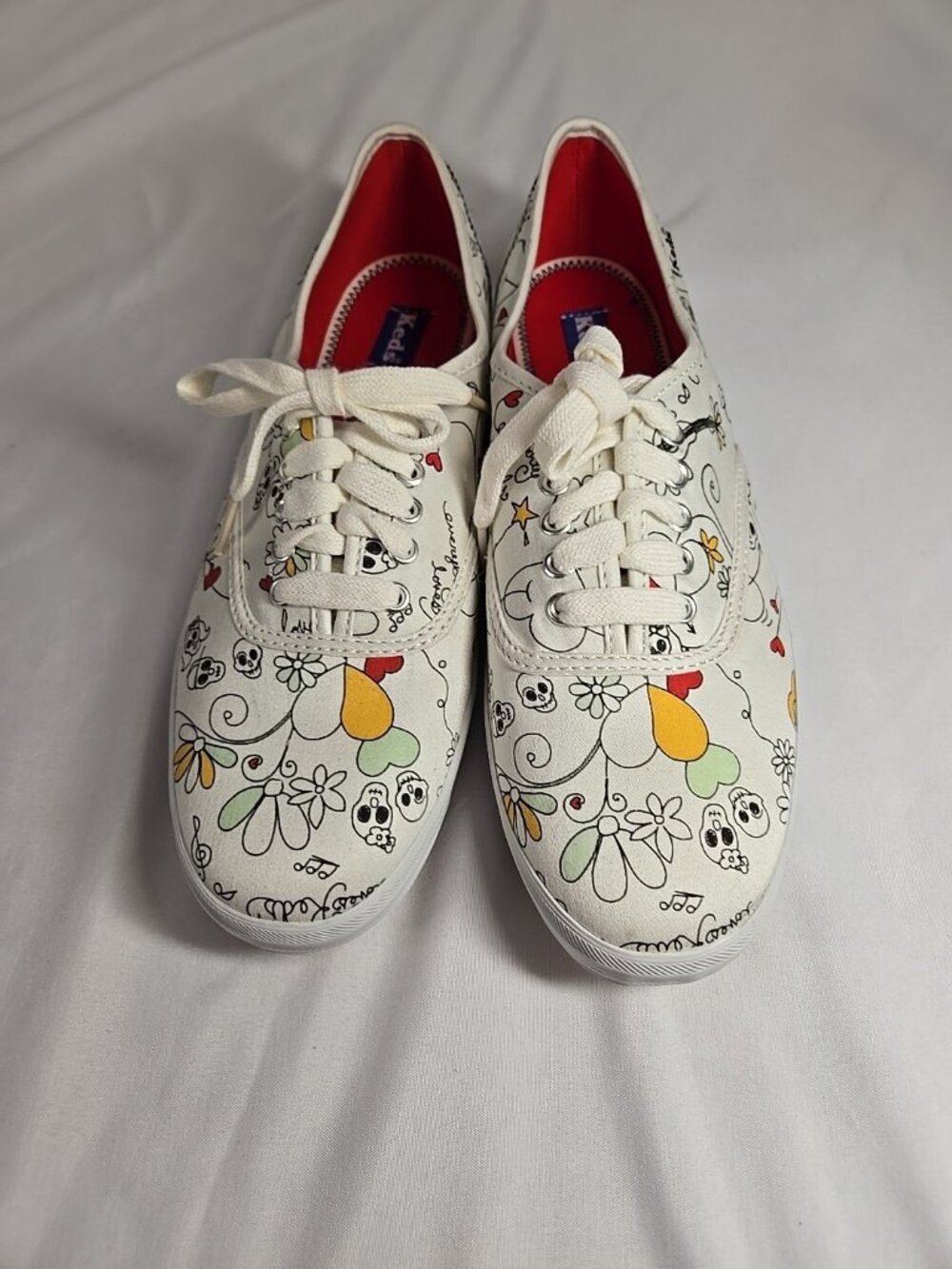 Keds Women's Day of the Dead/Sugar Skull Design Size 8